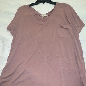 Mauve/Pink Short Sleeve Top